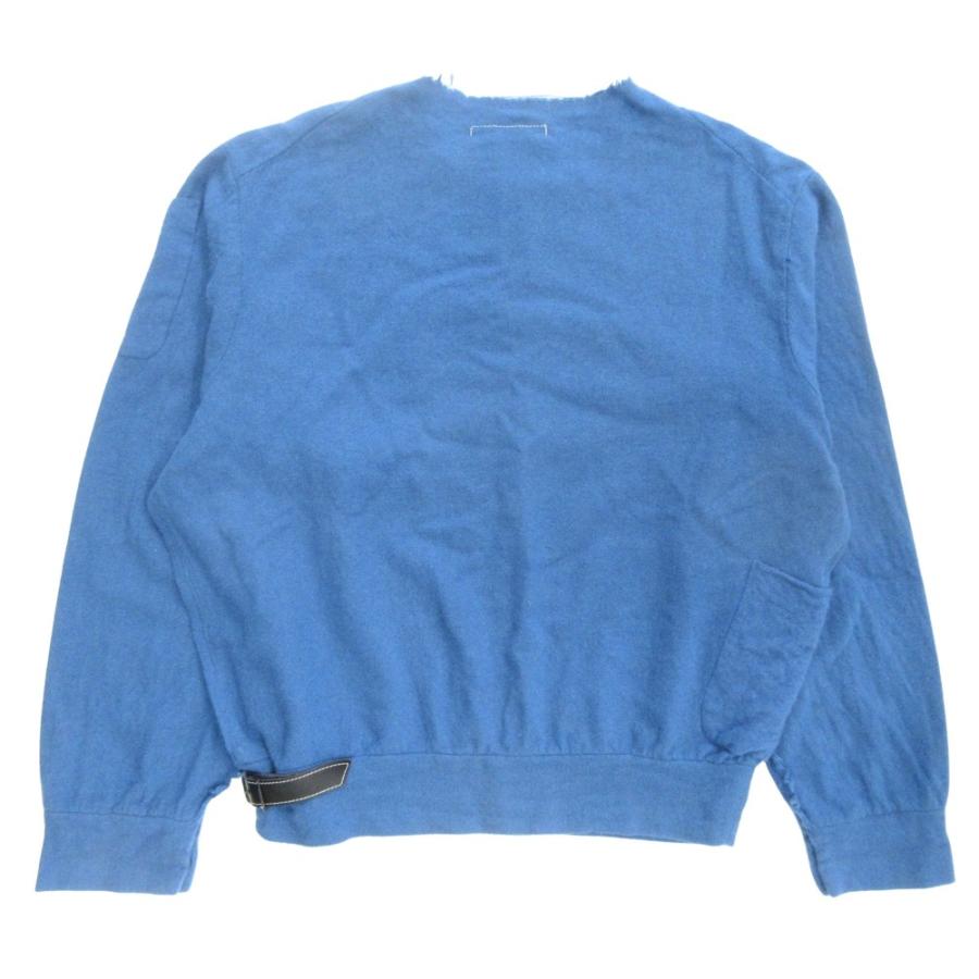 美品 SUNSEA サンシー 31th Collection Shrinkage Sweat Shirt シュリンケージ スウェットシャツ カットソー 長袖 サイズ1 青 ブルー メンズ 古着 中古 | SUNSEA | 01