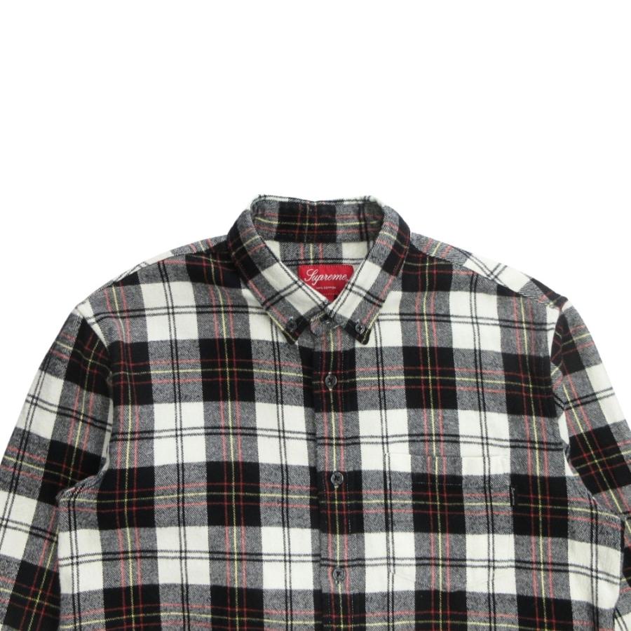 良品 Supreme シュプリーム コットン タータンチェック柄 フランネル シャツ カットソー 長袖 ボタンダウン サイズS 白 黒 赤 黄 メンズ 古着 中古 | Supreme | 02