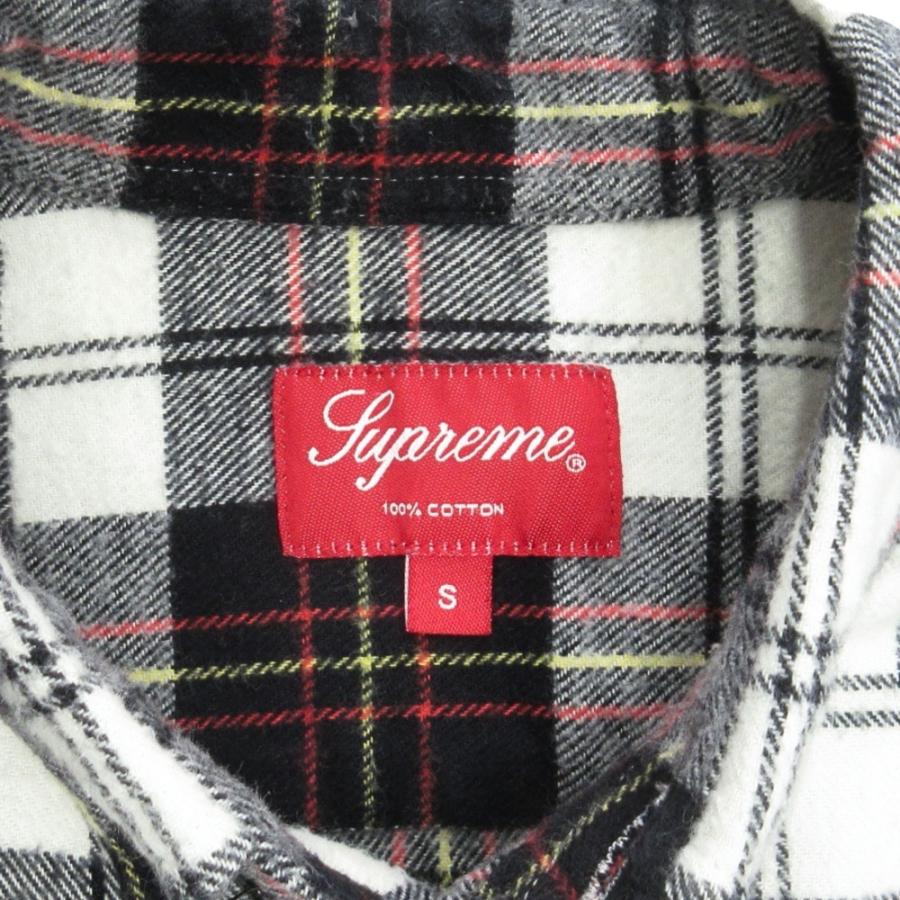 良品 Supreme シュプリーム コットン タータンチェック柄 フランネル シャツ カットソー 長袖 ボタンダウン サイズS 白 黒 赤 黄 メンズ 古着 中古 | Supreme | 05
