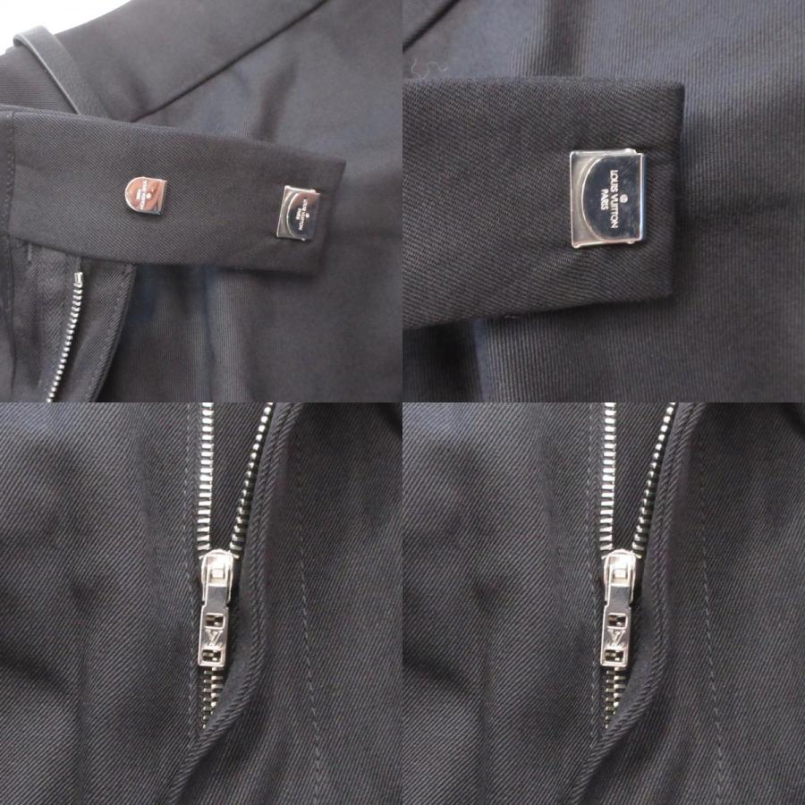 未使用 LOUIS VUITTON ルイヴィトン スラックス テーパード パンツ ボトムス ギャバジンウール 大きいサイズ 48 黒 ブラック メンズ 古着 中古 | LOUIS VUITTON | 09