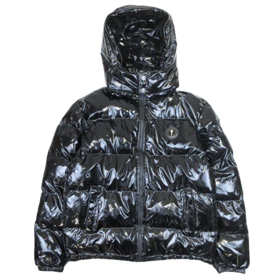 美品 Trapstar トラップスター Irongate Shiny Black Puffer シャイニーナイロン 中綿ジャケット ブルゾン フーデッド M 黒 ブラック メンズ 古着 中古 | 