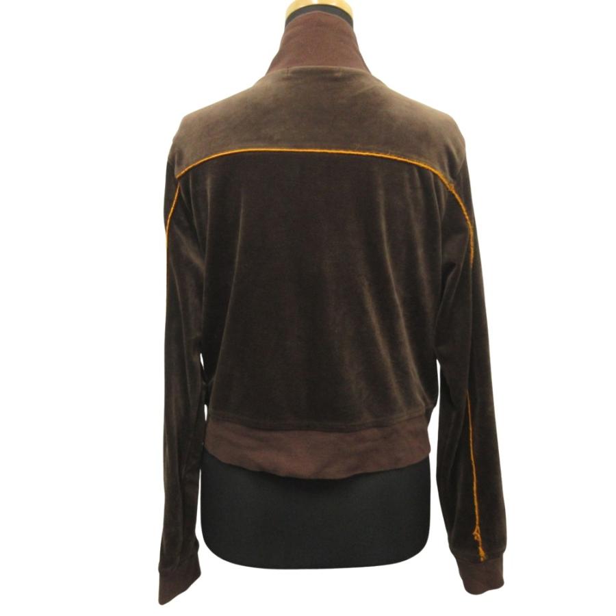 MOUSSY マウジー クロップド ベロア トラック ジャケット ブルゾン パイピング ショート丈 F 茶 ブラウン レディース 古着 中古 | MOUSSY | 01