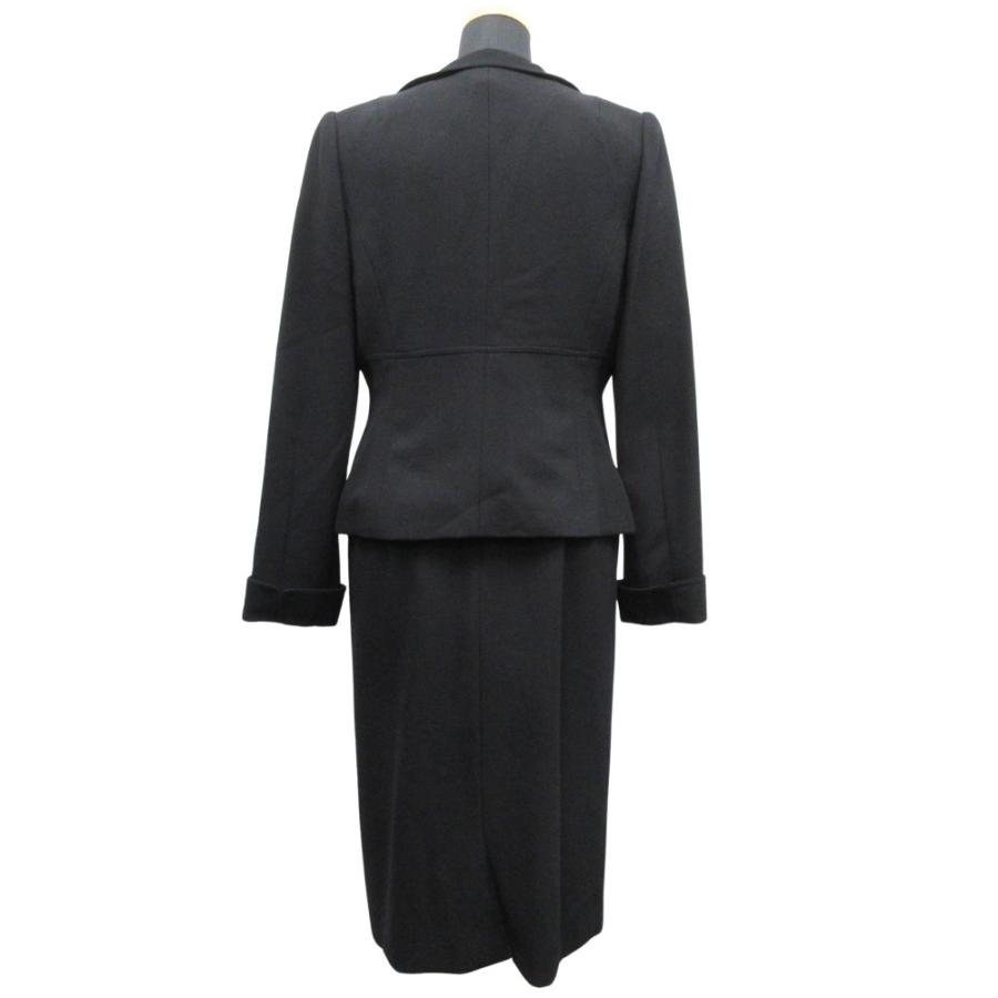 美品 miss ashida ミス アシダ ウール アンサンブル ジャケット ワンピース ミモレ丈 フォーマル 11号 黒 ブラック レディース 古着 中古 | miss ashida | 02