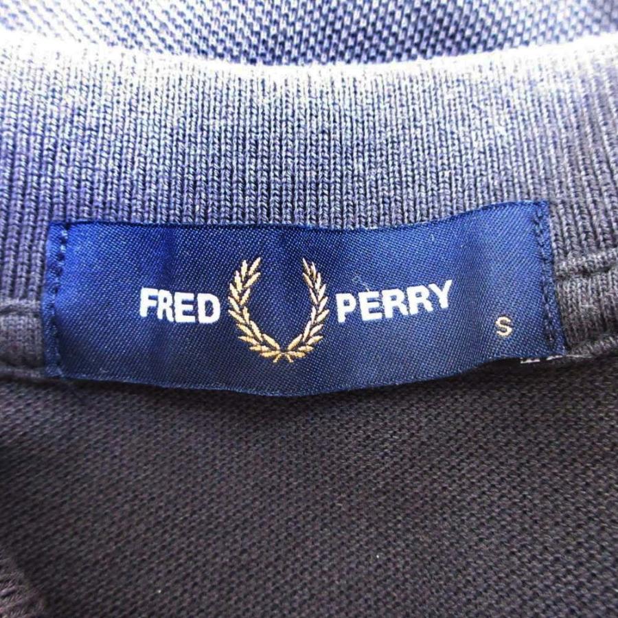美品 FRED PERRY フレッドペリー ロゴ刺繍 ポロシャツ カットソー トップス 半袖 鹿の子 S チャコール グレー メンズ 古着 中古 USED FRED PERRY（フレッドペリー） 美品 ロゴ刺繍 ポロシャツ カットソー