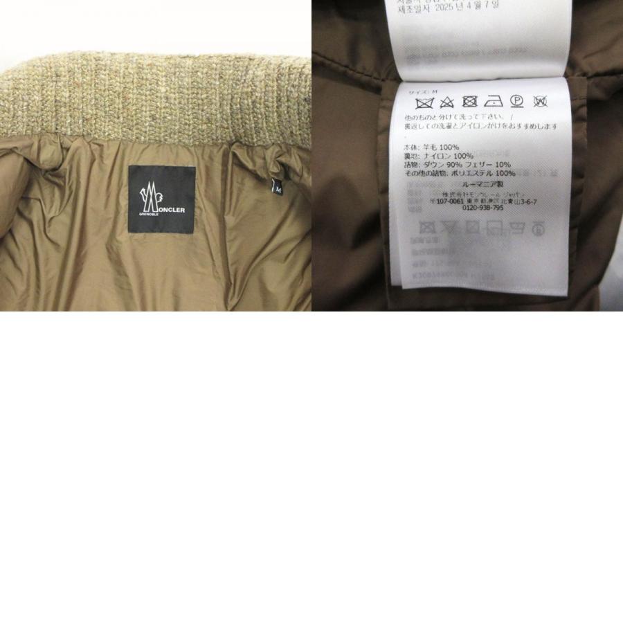 美品 MONCLER モンクレール グルノーブル ELLESMERE ウール ツイード ニット ダウン ジャケット ジャンパー K20979B00004 茶 ブラウン メンズ 古着 中古 | MONCLER | 09
