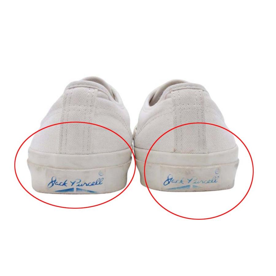 CONVERSE コンバース Jack Purcell ジャックパーセル スニーカー ローカット キャンバス シューズ 靴 24.5 白 ホワイト レディース 古着 中古 | CONVERSE | 08