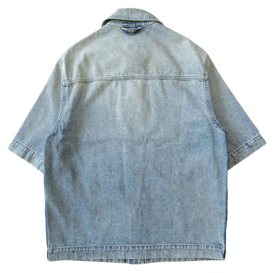 未使用 LOUIS VUITTON ルイヴィトン 23AW モノグラム デニム ワーク シャツ ウォッシュ加工 サイズM インディゴブルー メンズ 古着 中古 | LOUIS VUITTON | 01