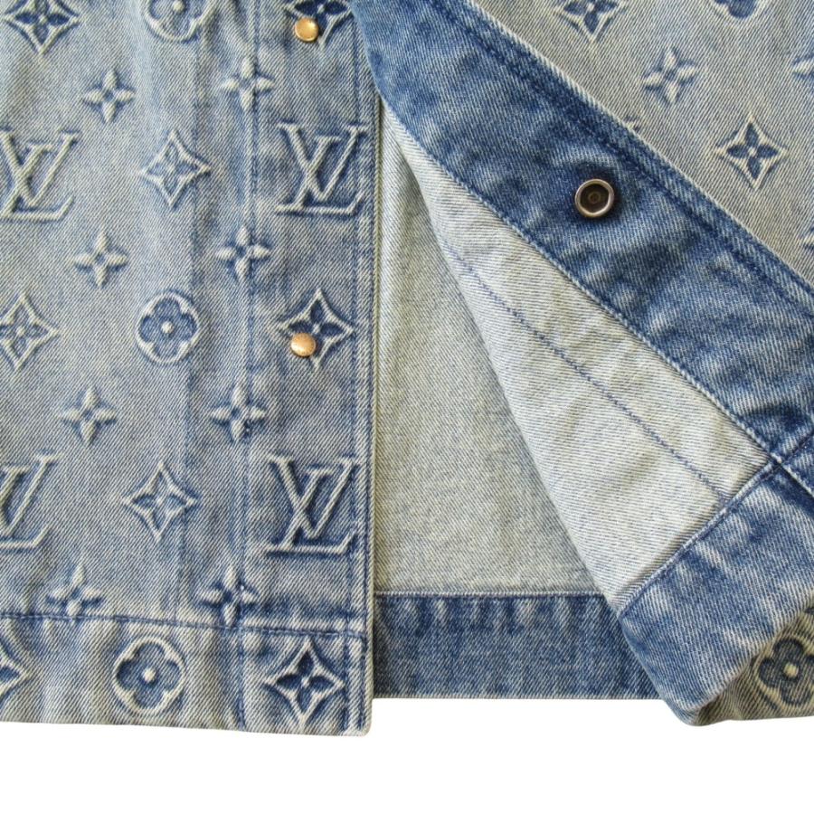 未使用 LOUIS VUITTON ルイヴィトン 23AW モノグラム デニム ワーク シャツ ウォッシュ加工 サイズM インディゴブルー メンズ 古着 中古 | LOUIS VUITTON | 05