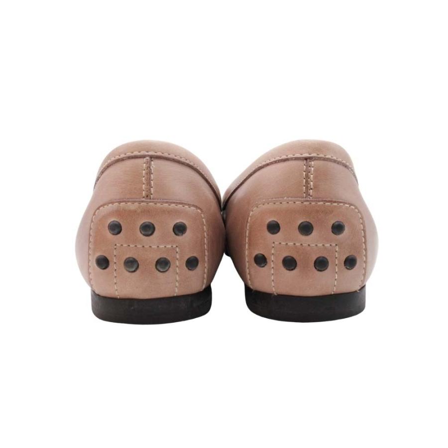 良品 TOD’S トッズ タッセルローファー ドライビングシューズ スリッポン フラットパンプス 靴 35.5A/22.5 ベージュ レディース 古着 中古 |  | 02