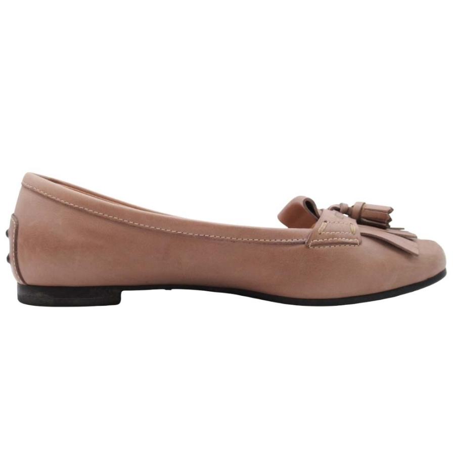 良品 TOD’S トッズ タッセルローファー ドライビングシューズ スリッポン フラットパンプス 靴 35.5A/22.5 ベージュ レディース 古着 中古 |  | 03