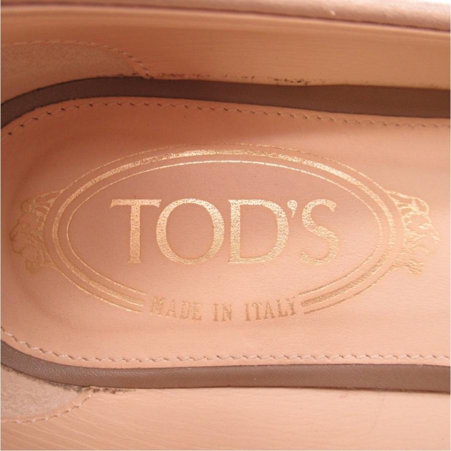 良品 TOD’S トッズ タッセルローファー ドライビングシューズ スリッポン フラットパンプス 靴 35.5A/22.5 ベージュ レディース 古着 中古 |  | 06