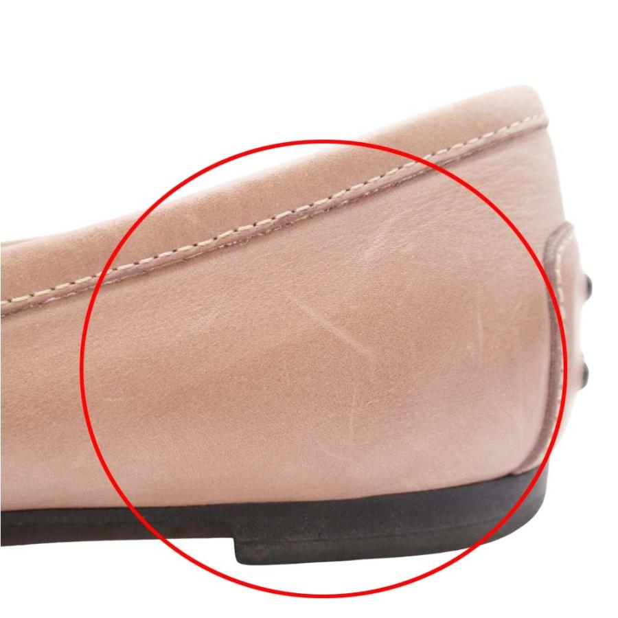 良品 TOD’S トッズ タッセルローファー ドライビングシューズ スリッポン フラットパンプス 靴 35.5A/22.5 ベージュ レディース 古着 中古 |  | 09