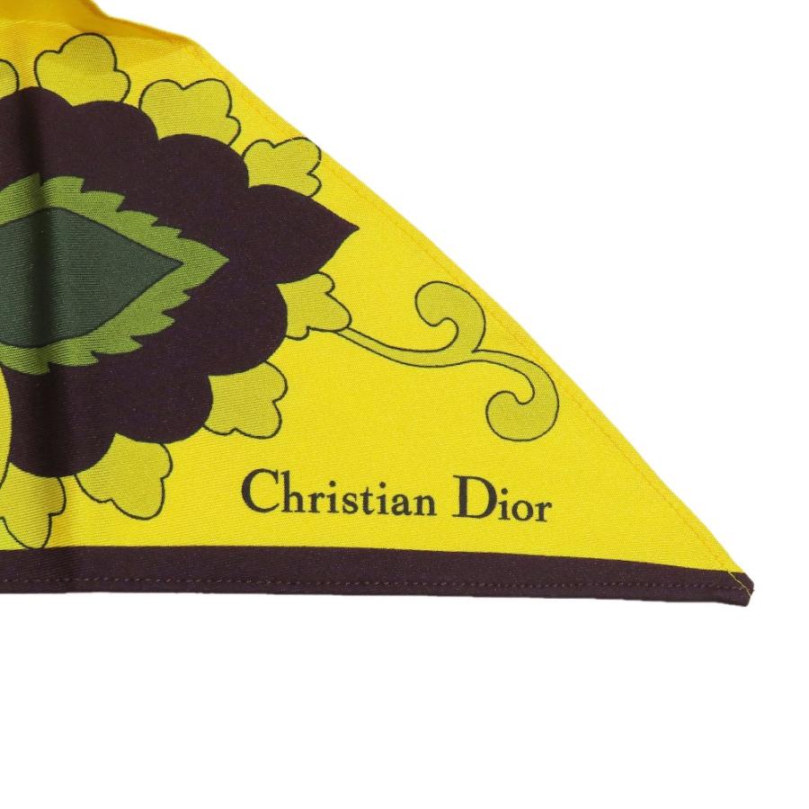未使用 Christian Dior クリスチャンディオール フラワー ホルターネック シルク トップス カットソー シャツ ブラウス イエロー レディース 古着 中古 | Christian Dior | 04
