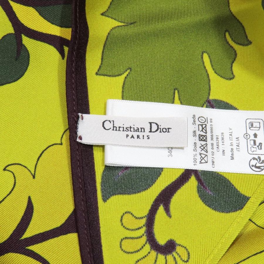 未使用 Christian Dior クリスチャンディオール フラワー ホルターネック シルク トップス カットソー シャツ ブラウス イエロー レディース 古着 中古 | Christian Dior | 05