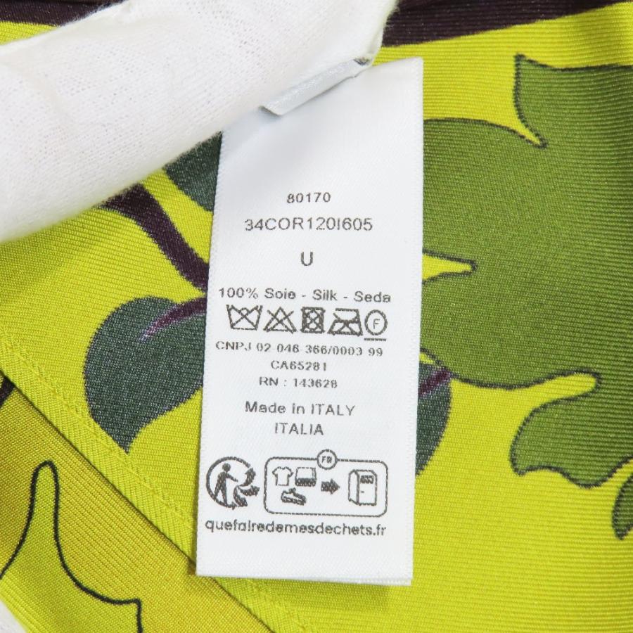未使用 Christian Dior クリスチャンディオール フラワー ホルターネック シルク トップス カットソー シャツ ブラウス イエロー レディース 古着 中古 | Christian Dior | 06