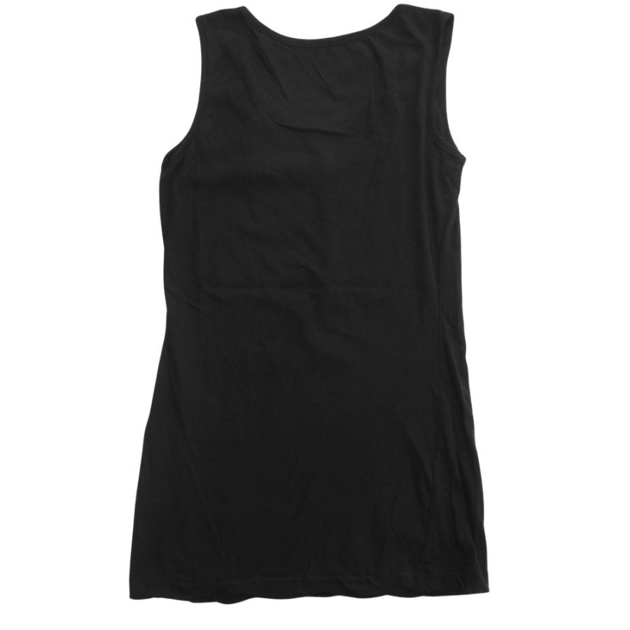 良品 Yohji Yamamoto FEMME ヨウジヤマモト ファム 金糸刺繍 タンクトップ ノースリーブ カットソー Tシャツ 2 黒 ブラック ゴールド レディース 古着 中古 | Yohji Yamamoto | 01