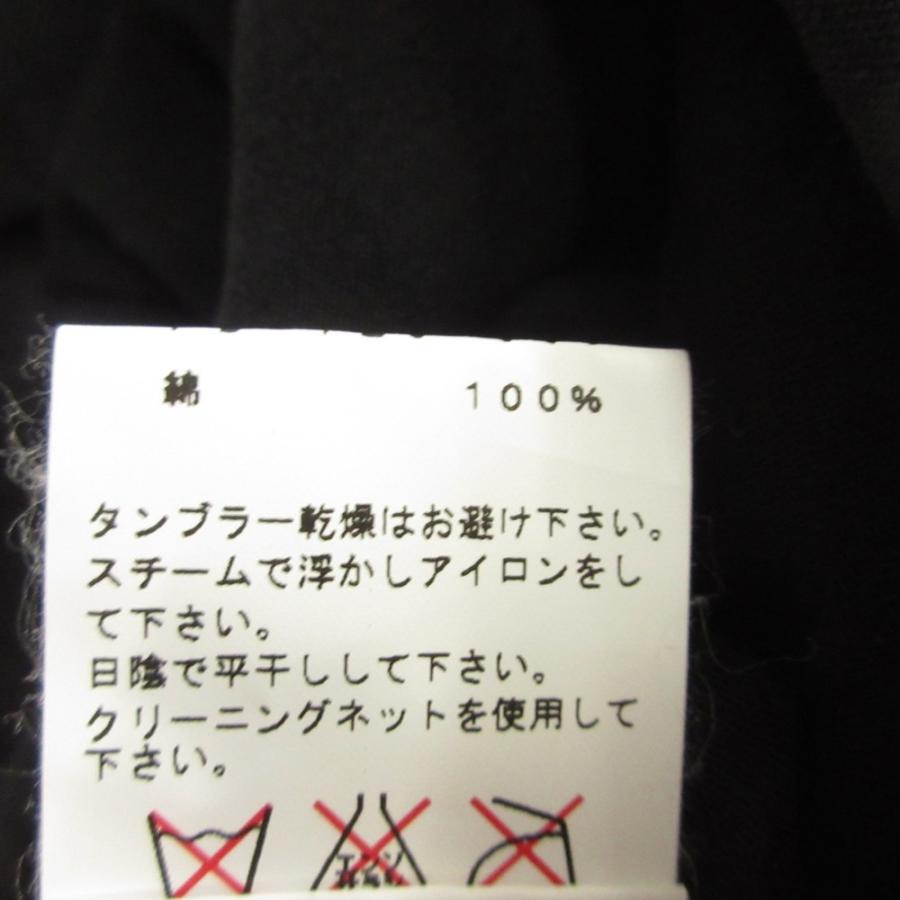 良品 Yohji Yamamoto FEMME ヨウジヤマモト ファム 金糸刺繍 タンクトップ ノースリーブ カットソー Tシャツ 2 黒 ブラック ゴールド レディース 古着 中古 | Yohji Yamamoto | 07