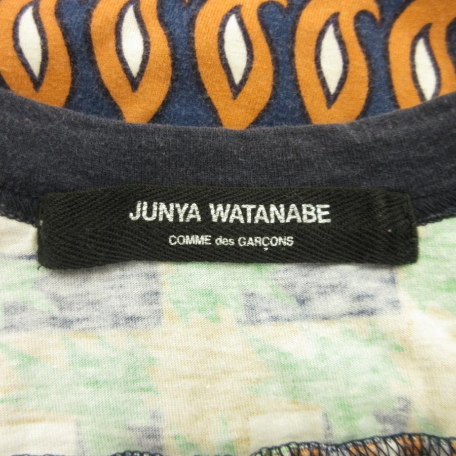 良品 JUNYA WATANABE ジュンヤワタナベ 03ss 総柄 パッチワーク タンクトップ ノースリーブカットソー コムデギャルソン マルチカラー レディース 古着 中古 | JUNYA WATANABE | 04