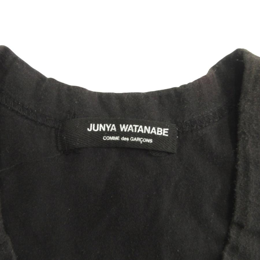 良品 JUNYA WATANABE ジュンヤワタナベ タンクトップ ノースリーブ カットソー 無地 コムデギャルソン AD2012  黒 ブラック レディース 古着 中古 | JUNYA WATANABE | 03