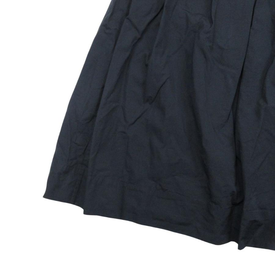 美品 MARGARET HOWELL マーガレットハウエル 25ss SOFT COMPACT COTTON フレアワンピース 七分袖 ミモレ丈 ロング 2 黒 ブラック レディース 古着 中古 | MARGARET HOWELL | 04