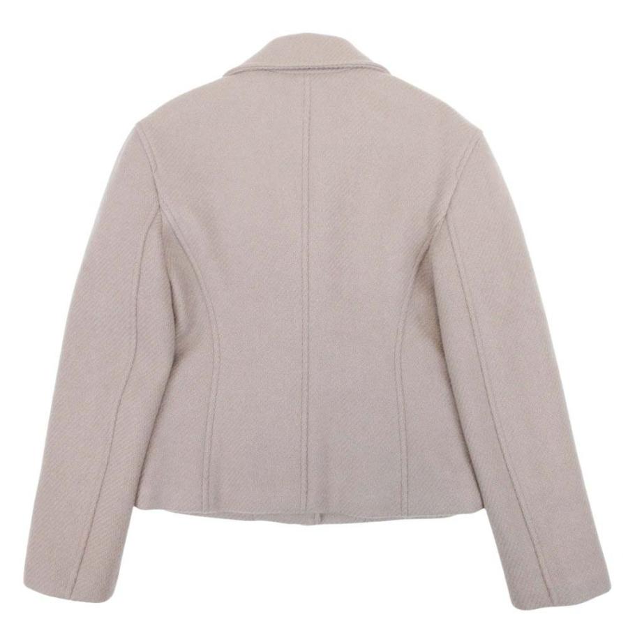 未使用 HERMES エルメス 23aw カシミヤ100％ ダブルライダース ジャケット ブルゾン コート メドール金具 36 ベージュ レディース 古着 中古 | HERMES | 02