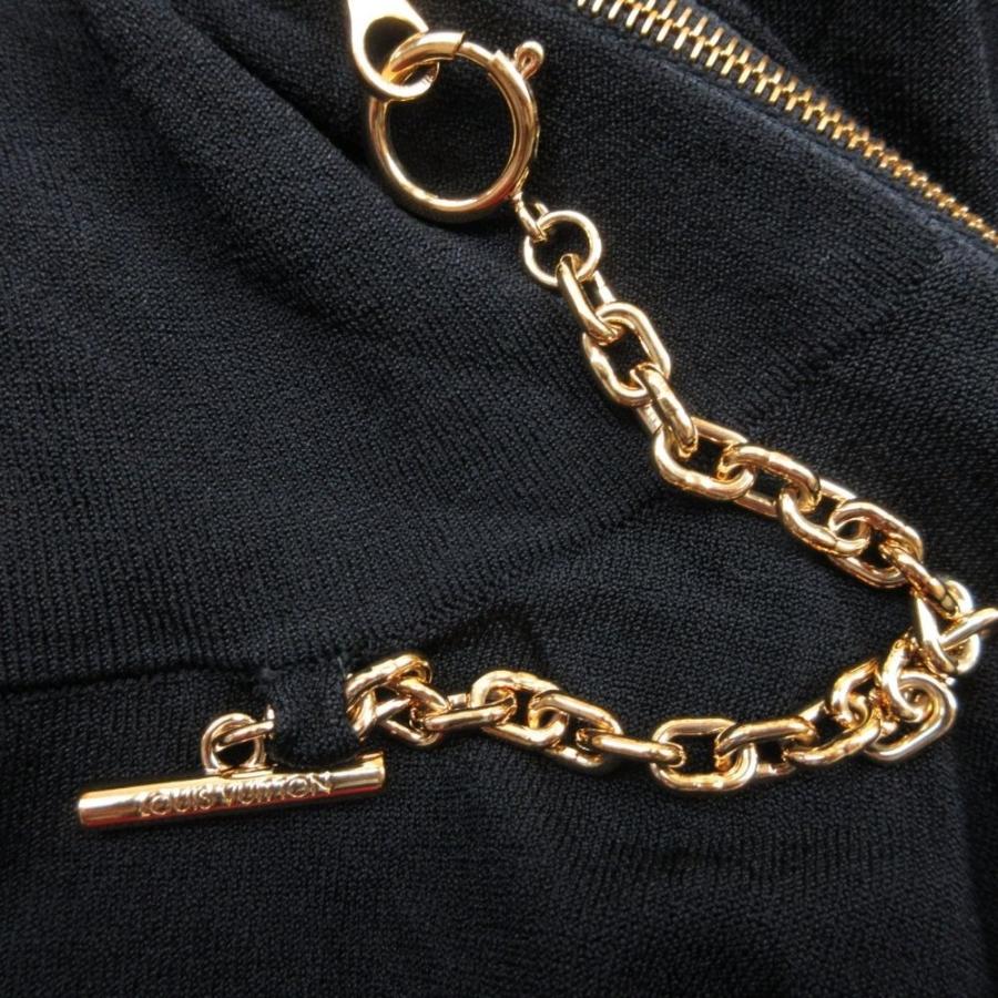 良品 LOUIS VUITTON ルイヴィトン 22aw LVロゴ チェーン ハイネック ハイゲージニット セーター トップス S 黒 ブラック レディース 古着 中古 | LOUIS VUITTON | 03