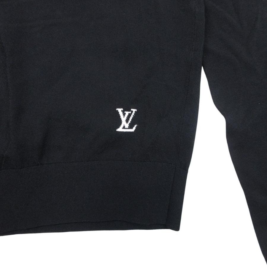 良品 LOUIS VUITTON ルイヴィトン 22aw LVロゴ チェーン ハイネック ハイゲージニット セーター トップス S 黒 ブラック レディース 古着 中古 | LOUIS VUITTON | 04