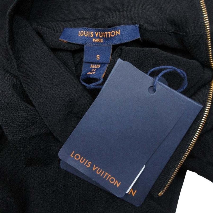 良品 LOUIS VUITTON ルイヴィトン 22aw LVロゴ チェーン ハイネック ハイゲージニット セーター トップス S 黒 ブラック レディース 古着 中古 | LOUIS VUITTON | 06