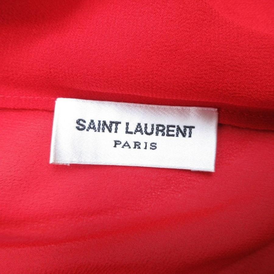 SAINT LAURENT 新品同様 サンローラン 15ss シルクシフォン ブラウス 