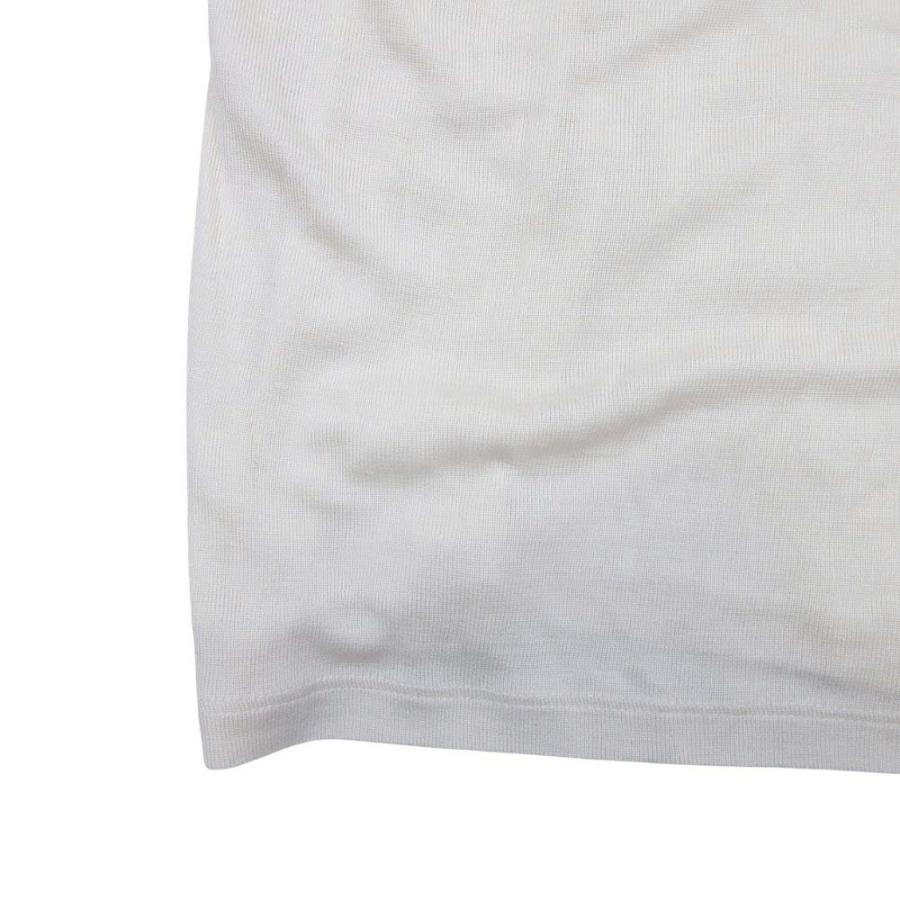 良品 SAINT LAURENT サンローラン 15ss シルクニット Tシャツ トップス 半袖 カットソー Uネック 無地 M オフホワイト レディース 古着 中古 | SAINT LAURENT | 03