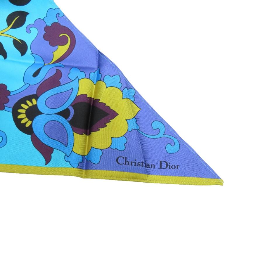 未使用 Christian Dior クリスチャンディオール フラワー ホルターネック シルク トップス カットソー シャツ ブラウス ブルー レディース 古着 中古 | Christian Dior | 04