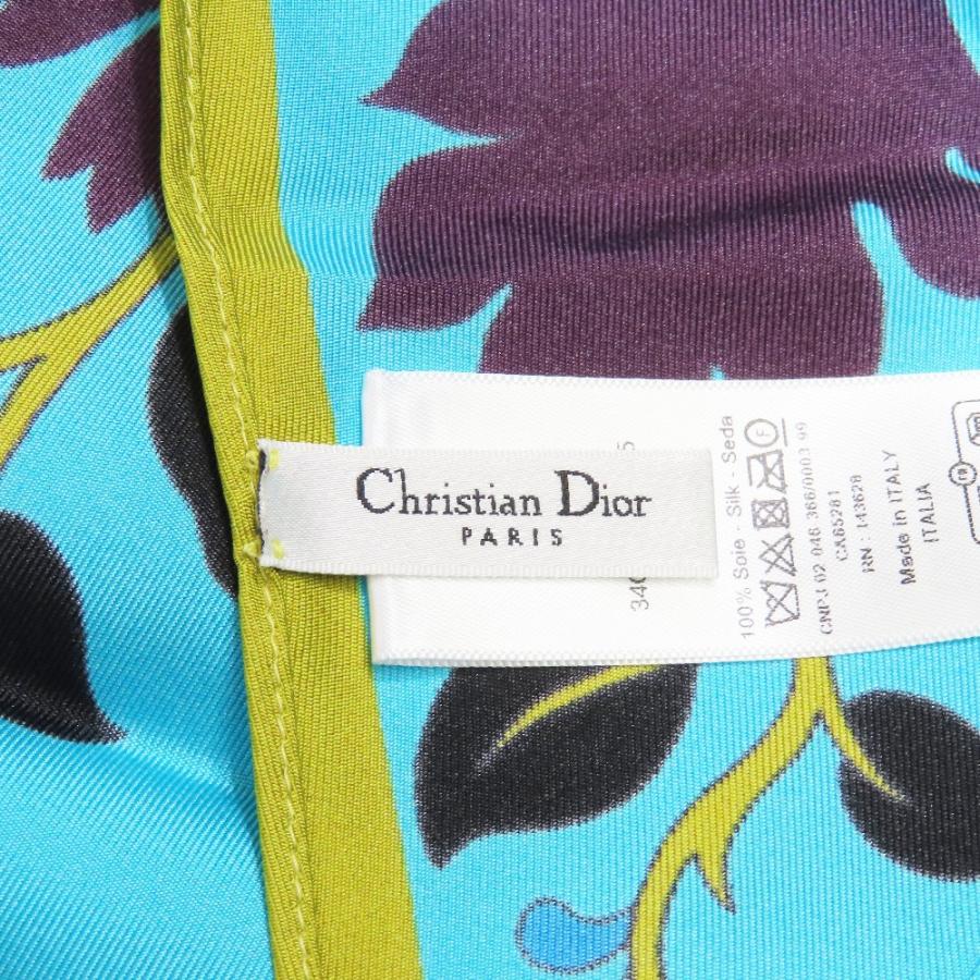 未使用 Christian Dior クリスチャンディオール フラワー ホルターネック シルク トップス カットソー シャツ ブラウス ブルー レディース 古着 中古 | Christian Dior | 05