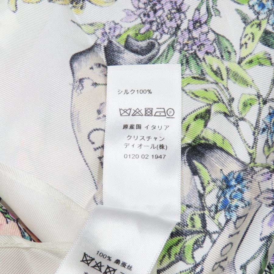 未使用 Christian Dior クリスチャンディオール フラワー ホルターネック シルク トップス カットソー シャツ ブラウス ホワイト レディース 古着 中古 | Christian Dior | 07