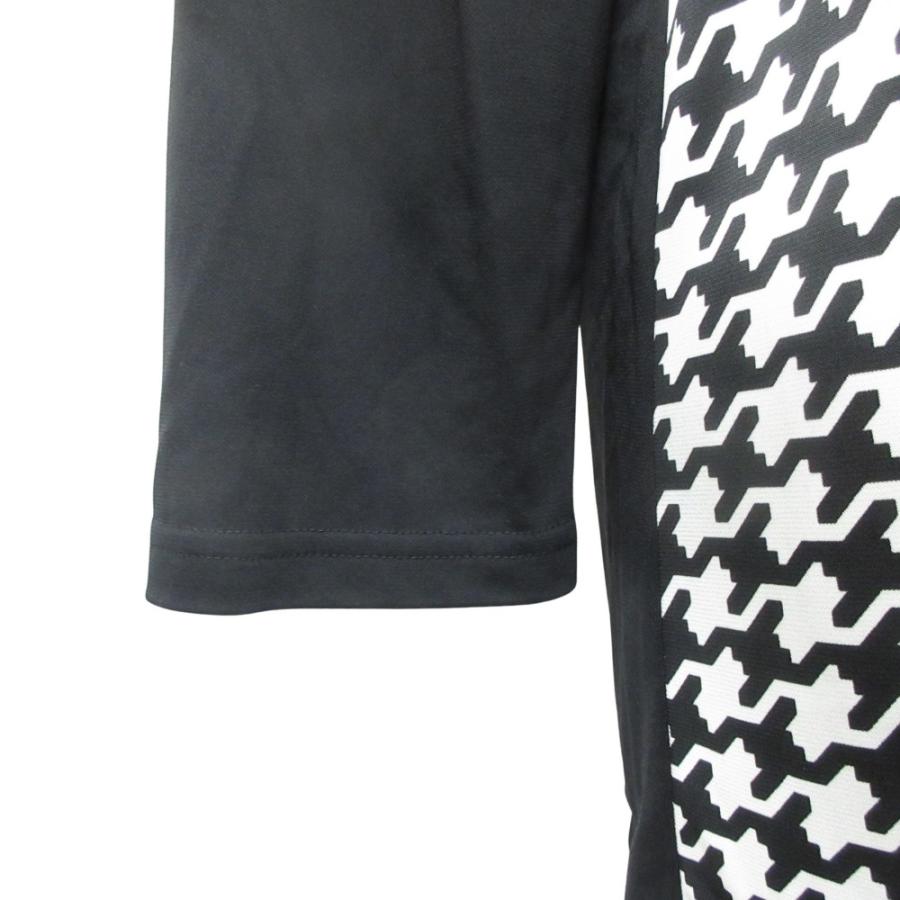 美品 Pierre Cardin ピエールカルダン 千鳥格子 ブラウス シャツ カットソー 長袖 クルーネック 大きいサイズ 44 黒 白 レディース 古着 中古 | pierre cardin | 03
