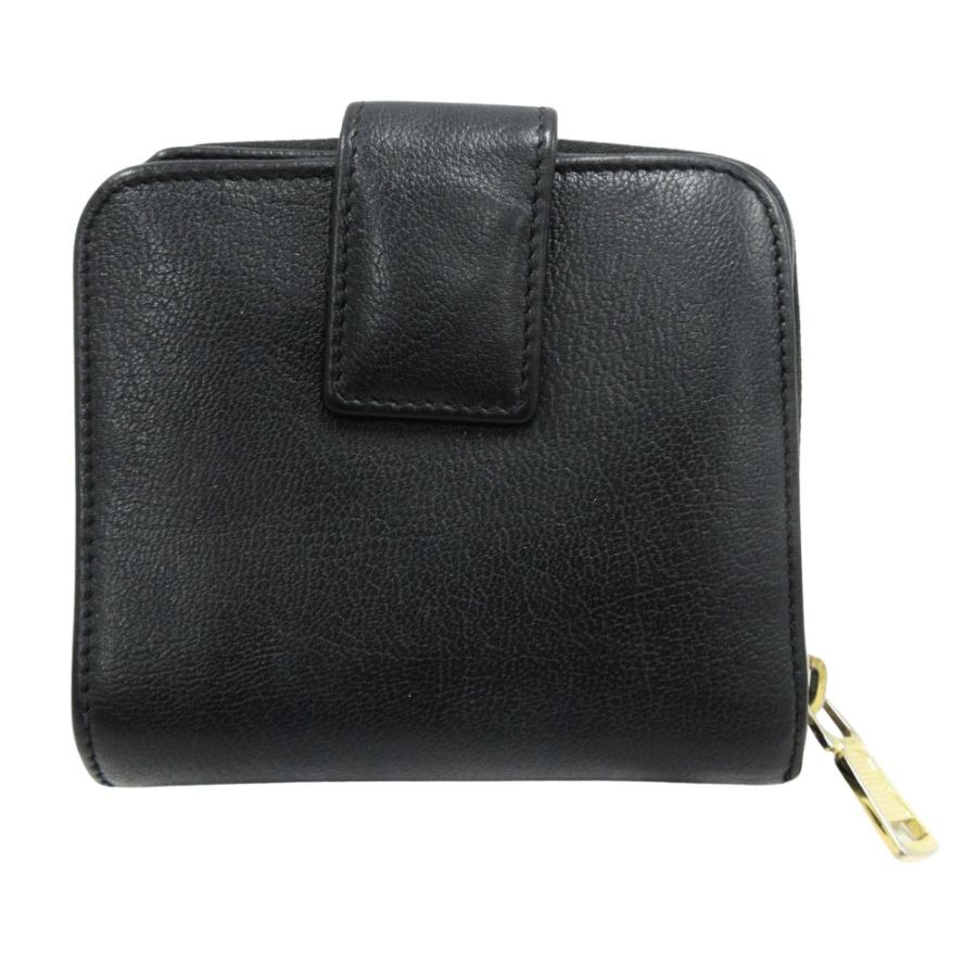 YVES SAINT LAURENT イヴサンローラン モノグラム ウォレットケース 二つ折り 財布 ラウンドファスナー ロゴ ゴールド金具 黒 レディース 古着 中古 | Yves Saint Laurent | 01