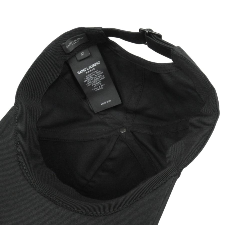 美品 SAINT LAURENT PARIS サンローランパリ SLロゴ キャップ 帽子 6