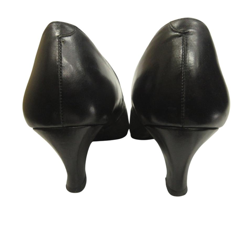 YVES SAINT LAURENT イヴサンローラン キャップトゥ パンプス シューズ 靴 レザー オールド 35.5 23cm 黒 ブラック レディース 古着 中古 | Yves Saint Laurent | 04