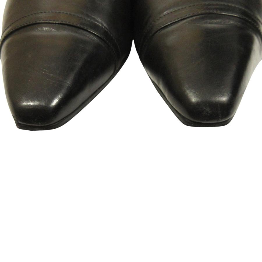 YVES SAINT LAURENT イヴサンローラン キャップトゥ パンプス シューズ 靴 レザー オールド 35.5 23cm 黒 ブラック レディース 古着 中古 | Yves Saint Laurent | 05