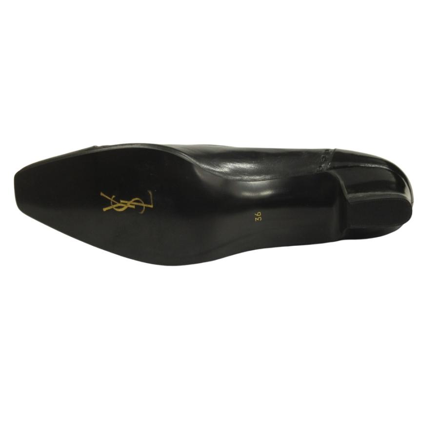 未使用 YVES SAINT LAURENT イヴサンローラン キャップトゥ パンプス シューズ 靴 エナメル レザー 切替 オールド 36 23cm 黒 ブラック レディース 古着 中古 | Yves Saint Laurent | 07