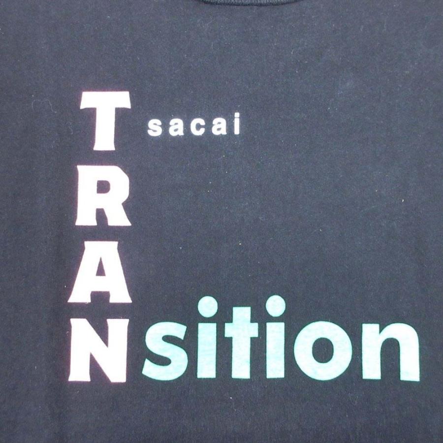 美品 Sacai サカイ 21ss TRANsition T-Shirt プリント Tシャツ カットソー トップス 半袖 クルーネック 21-0291S 3 黒 ブラック メンズ 古着 中古 | sacai | 02