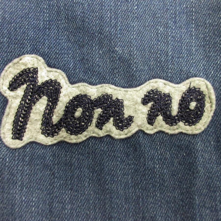 ✨タグ付き✨マドモアゼルノンノン　デニム　ジャケット　ロゴ刺繍　総柄　ロゴボタン 未使用 NON NO ノンノ Mademoiselle マドモアゼルノンノン デニム