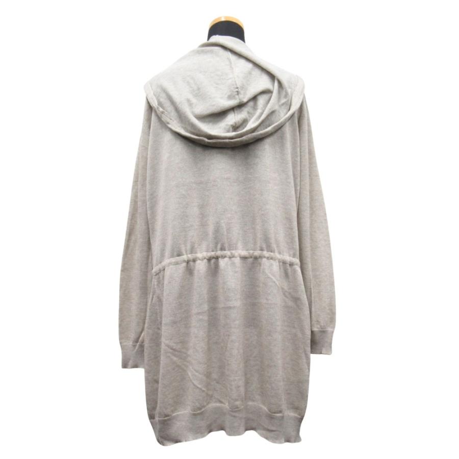 美品 FABIANA FILIPPI ファビアナ フィリッピ コットン リネン ニット パーカー ジャケット ブルゾン サイズM グレージュ系 レディース 古着 中古 | FABIANA FILIPPI | 01