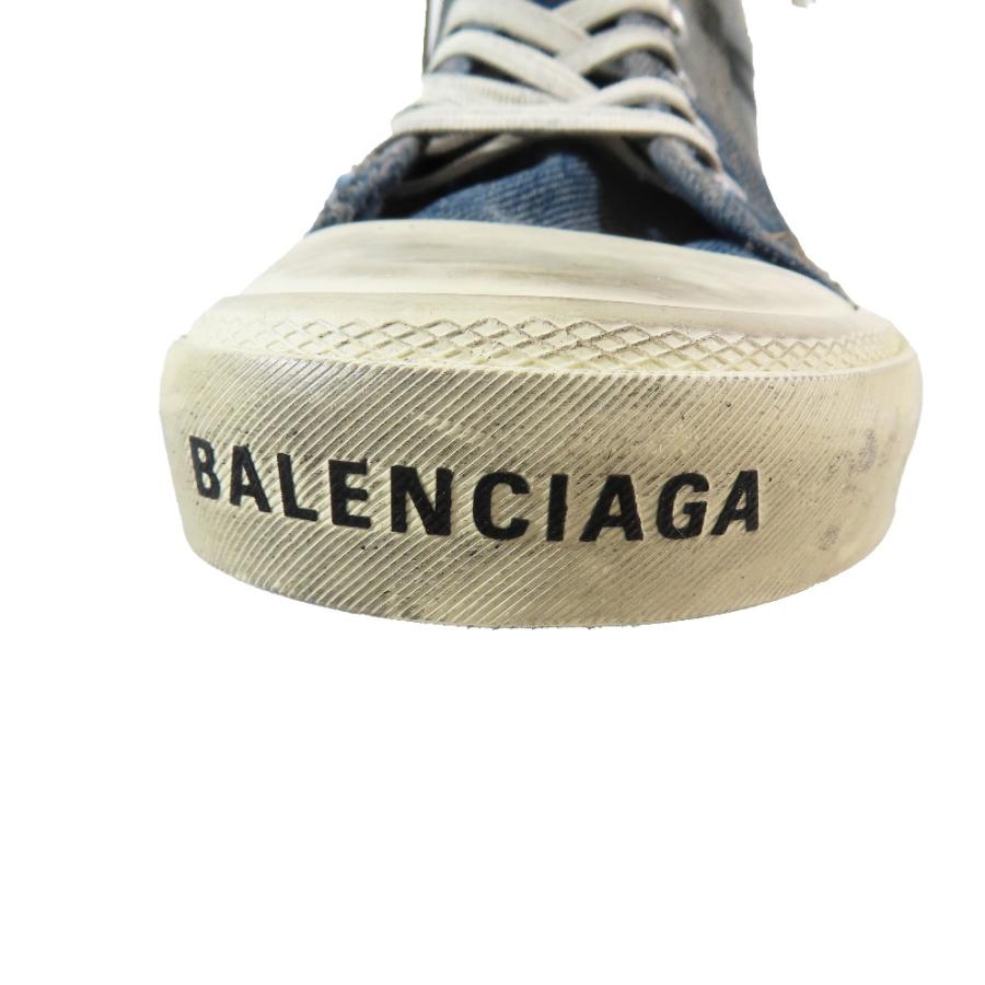 BALENCIAGA デニム ハイカットスニーカー パリスニーカー BALENCIAGA（バレンシアガ） 新品同様 PARIS HIGH TOP デニム ダメージ