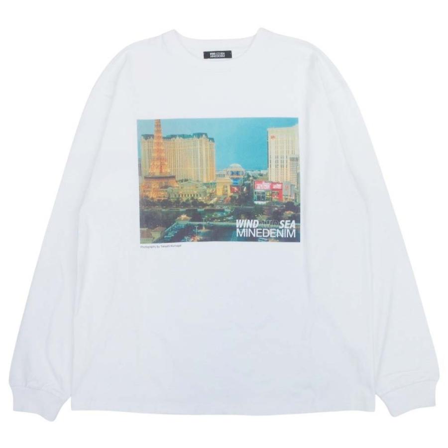 新品同様 WIND AND SEA x MINEDENIM ウィンダンシー x マインデニム 24ss Photo L/S Tee フォトプリント Tシャツ 長袖 XL ホワイト メンズ 古着 中古 | WIND AND SEA