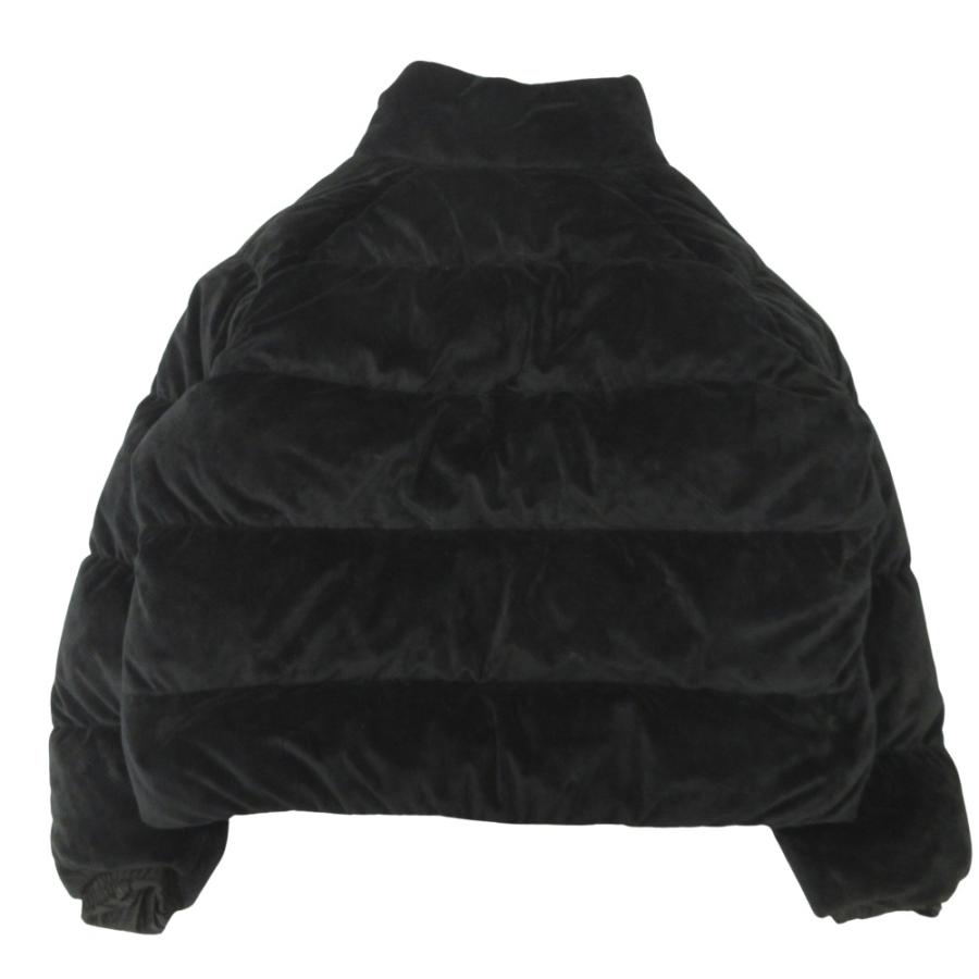美品 adidas Originals アディダスオリジナルス S DOWN PUFFER ショート パファージャケット ダウン ブルゾン ベロア L ブラック レディース 古着 中古 | adidas Originals | 01