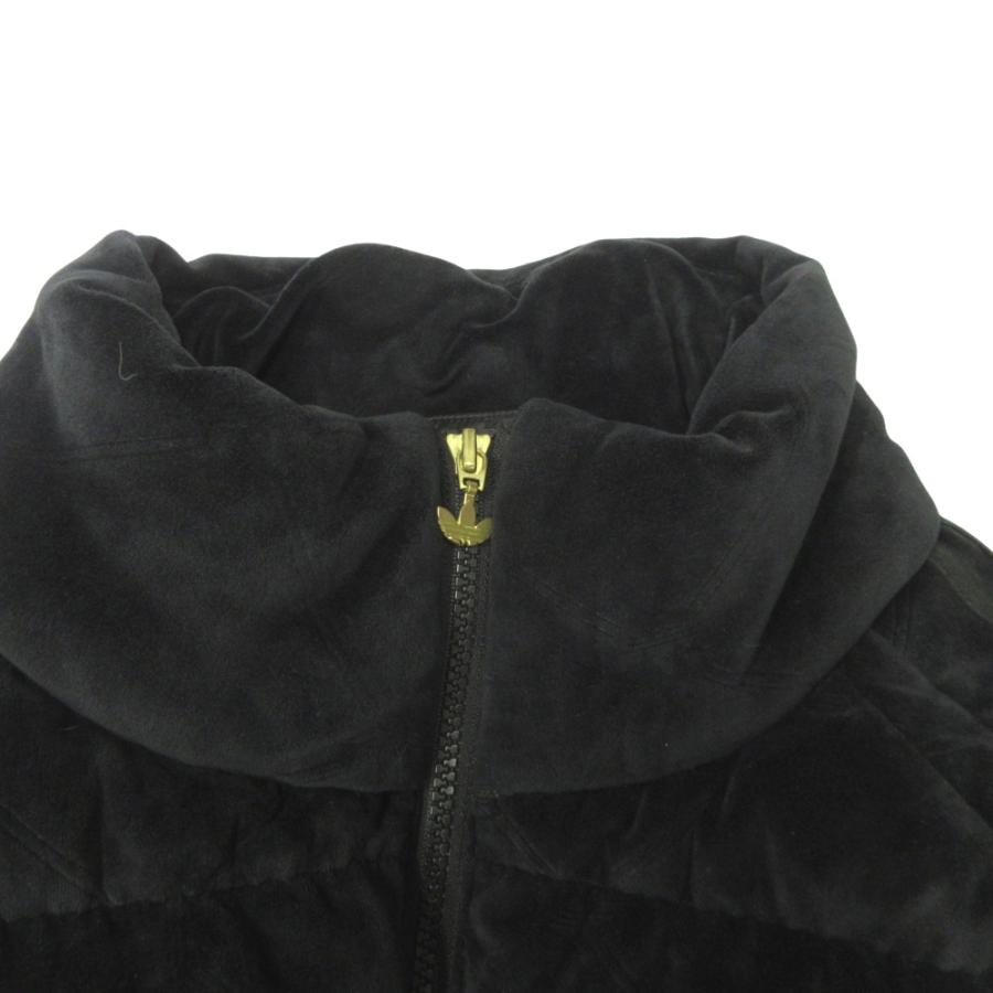 美品 adidas Originals アディダスオリジナルス S DOWN PUFFER ショート パファージャケット ダウン ブルゾン ベロア L ブラック レディース 古着 中古 | adidas Originals | 02
