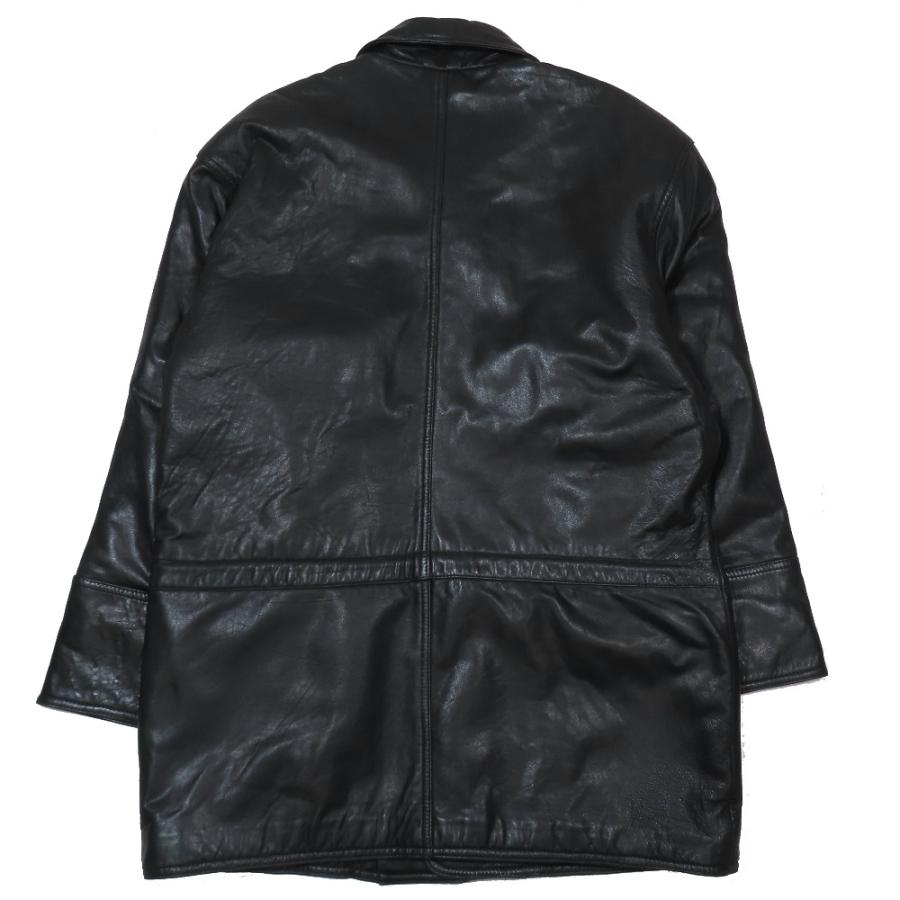 良品 renoma レノマ ヴィンテージ ラムレザージャケット 革ジャン ブルゾン カバーオール ドローコード アウター M ブラック メンズ 古着 中古 USED renoma（レノマ） 良品 ヴィンテージ ラムレザージャケット 革ジャン