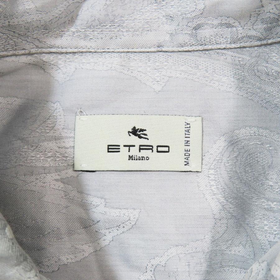 美品 ETRO エトロ 23ss ボタニカル柄 コットン ロングスリーブ シャツ 231-1K499-6207 ホワイト メンズ 古着 中古 USED ETRO（エトロ） 美品 23ss ボタニカル柄 ペイズリー柄 コットン ロング