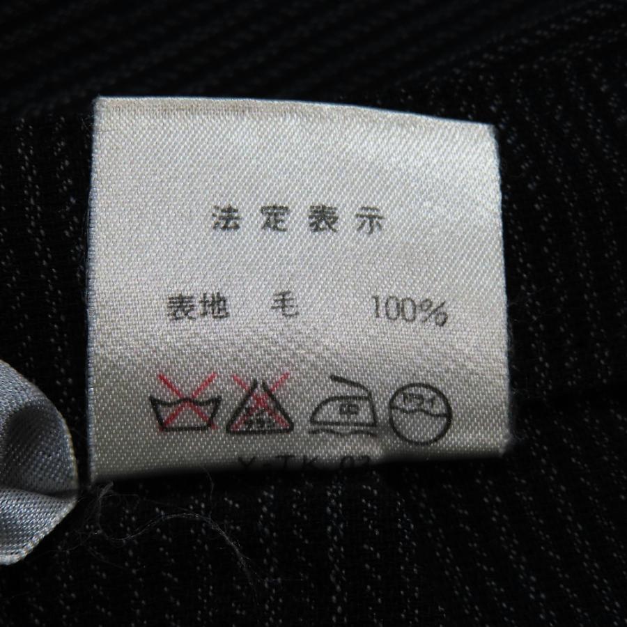 美品 Christian Dior クリスチャンディオール ヴィンテージ ストライプ ワイド スラックスパンツ タックパンツ シアー M ブラック レディース 古着 中古 | Christian Dior | 05