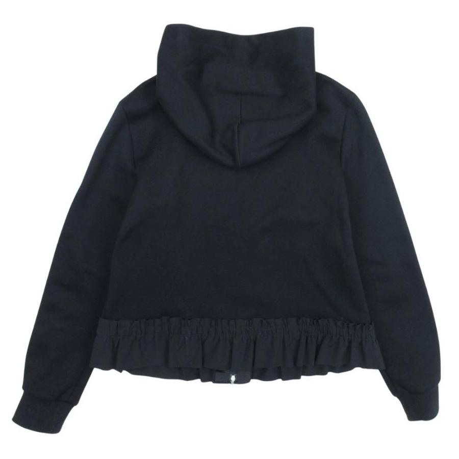 美品 M'S GRACY エムズグレイシー ダンボールニット パーカー フリル ジップアップ フーディー 羽織 38 黒 ブラック レディース 古着 中古 | M'S GRACY | 01